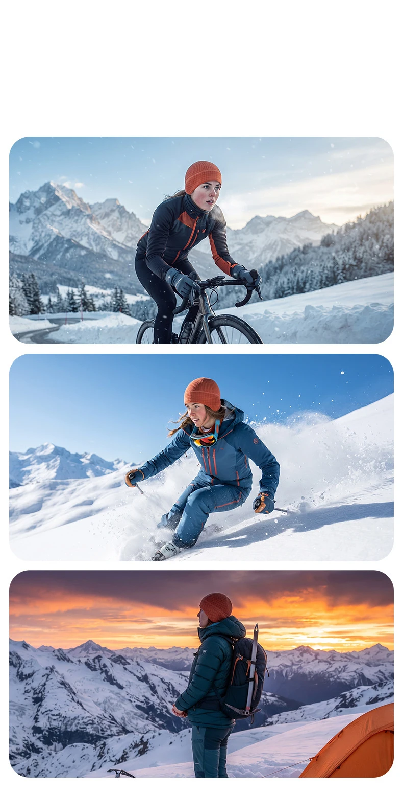 Fahrrad-Ohrenklappenmütze, Outdoor-Unisex-Mütze aus Gitterfleece, Thermomütze, Herbst-Winter, dehnbar, Ski-Helm-Innenfutter, winddichte Mütze – Detail 2