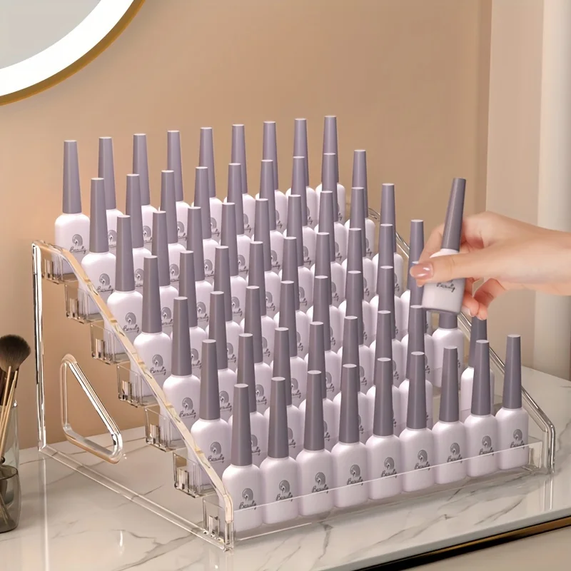 

Складная стойка для лака для ногтей — органайзер на столешнице с несколькими отделениями, прочная конструкция, любители красоты