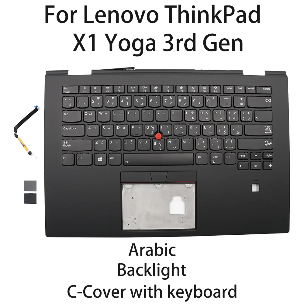 

Новый C-чехол для ноутбука Lenovo ThinkPad X1 Yoga 3-го поколения с клавиатурой с арабской подсветкой 01LX781 01LX821 01LX861 01LX901