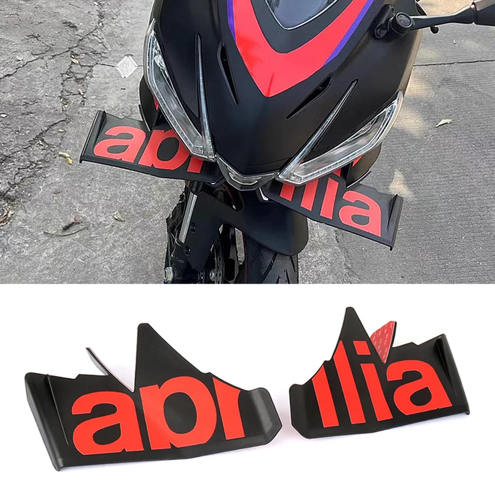 

For Aprilia RS 457 RS457 rs457 2024 Motorcycle Accessories Parts Logo ABS Front Fairing Winglets Aerodynamic Guard Spoiler Kit