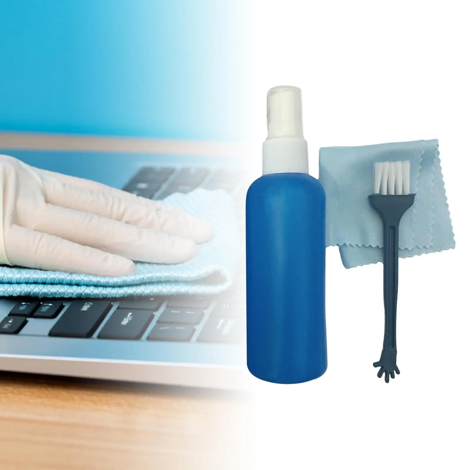 3 Pieces Screen Cleaning Kit TV Wipe Cloth Tablet Touchscreen PC Laptop Cleaning Mini Srt Cleaning Spray LCD Screen Cleaner Set