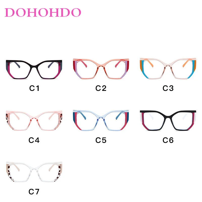 

Retro Brand Designers Cat Eye Blue Light Blocking Big Frame Glasses Women Men Optical Spectacle Protection Computer Eyeglasses