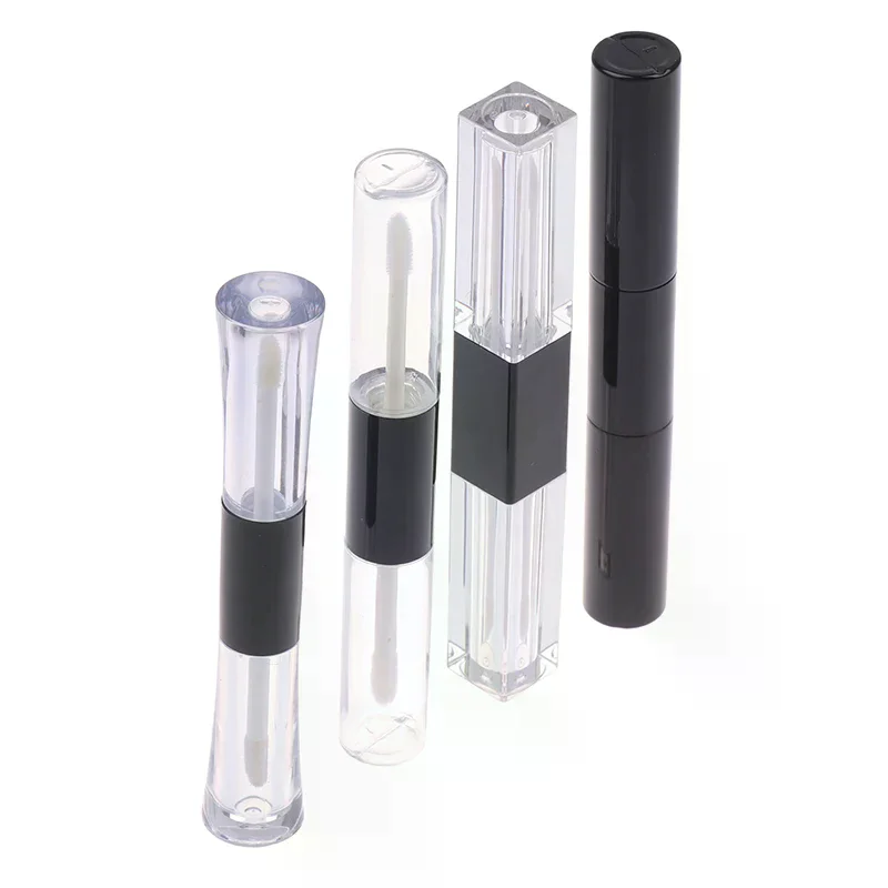 

Double-ended Empty Clear Lip Gloss Tube Refillable Mini Lip Balm Bottles Lipstick Containers For Travel Women Girls DIY Makeup
