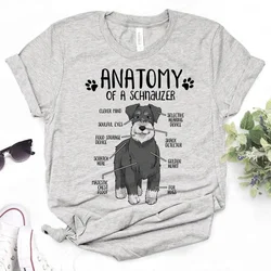 Schnauzer tshirt donna anime t-shirt donna divertente streetwear abbigliamento