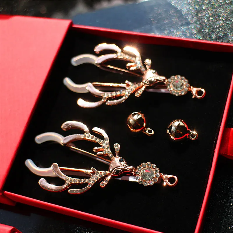 سبائك الزنك الغزلان النمذجة الحلمة المشابك SM الأزواج الجنسي تحفيز البظر إغاظة الحلمة يمزح العقاب الدعائم لوازم