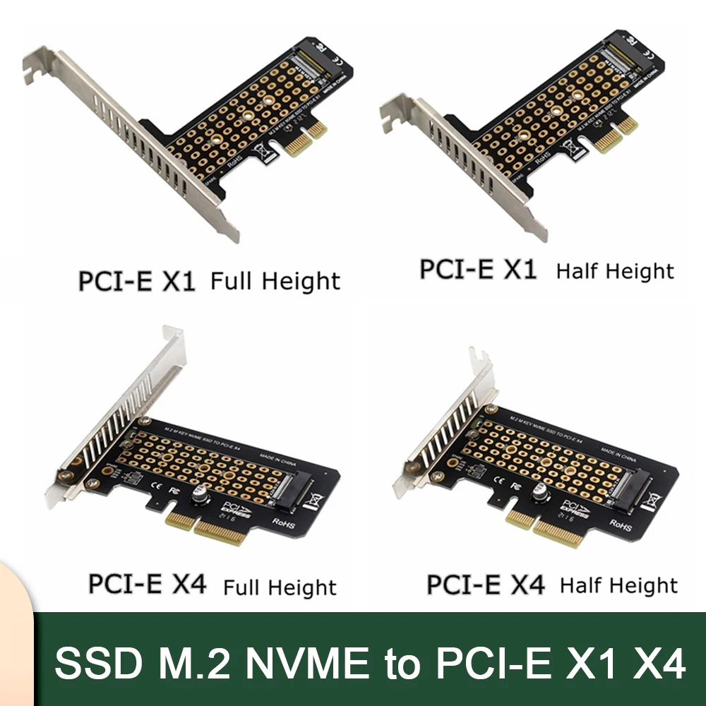 

SSD M.2 NVME to PCI-E X1 X4 Adapter Board Support PCI-E4.0/3.0 Extender Card for 2230/2242/2260/2280 Computer Accessories