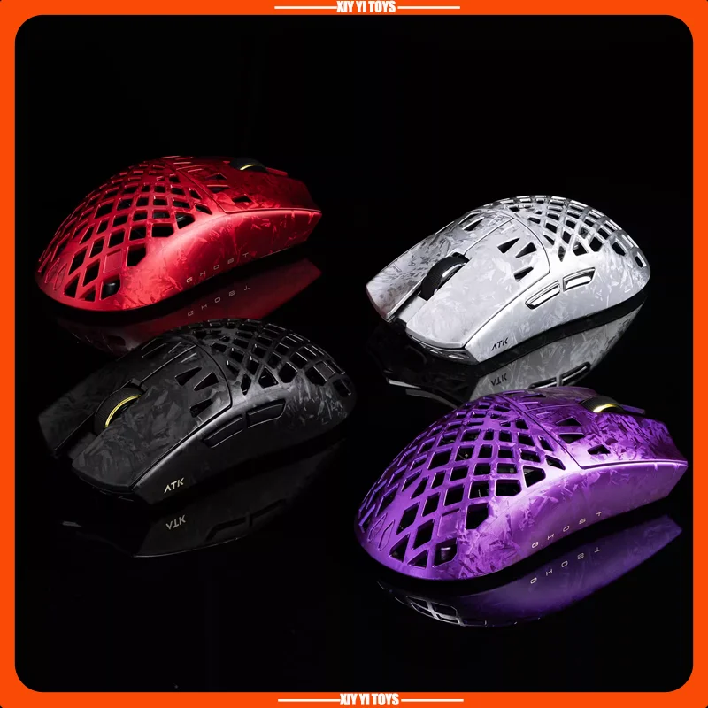 Atk Spirit Ghost Composite Carbon Fiber Hollow Paw 3950 Ultra Wireless Mouse For Small And Medium Hand Gaming And Esports
