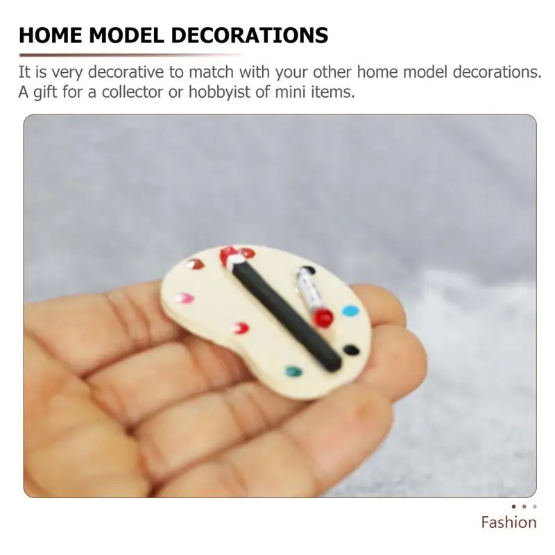 ミニチュア木製絵画ボードホルダー,ミニ装飾モデル,小さなイーゼル,ドールハウスの画家,小さな家,子供のシミュレーションキット