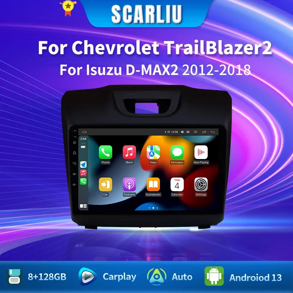 

Android 13 Car DVD Player For Chevrolet Holden S10 TRAILBLAZER COLORADO ISUZU DMAX GPS Radio Audio Multimedia Stereo carplay