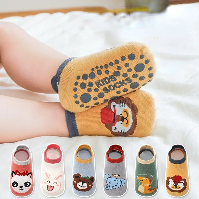 Autumn Winter Baby Floor Socks Shoes for Kids 0-5 Years Cute Cartoon Newborn Baby Soft Sole Anti-slip Socks Cotton Infants Socks