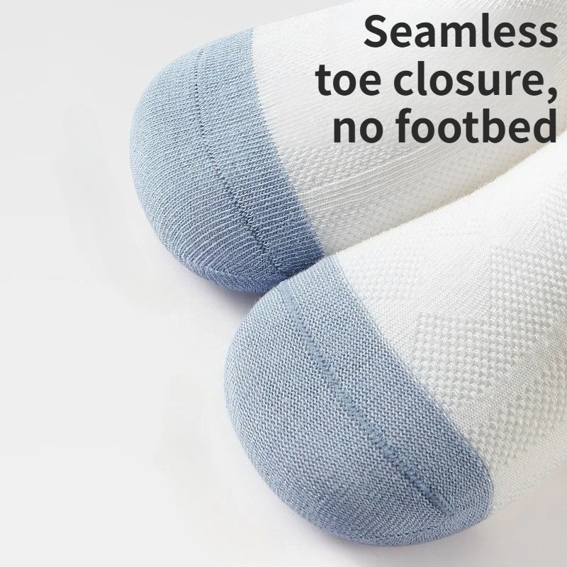 Kids Summer Mesh Socks Antibacterial Breathable Cartoon Bear Cotton Socks Boys Girls Toddler Children Casual Sports Ankle Socks