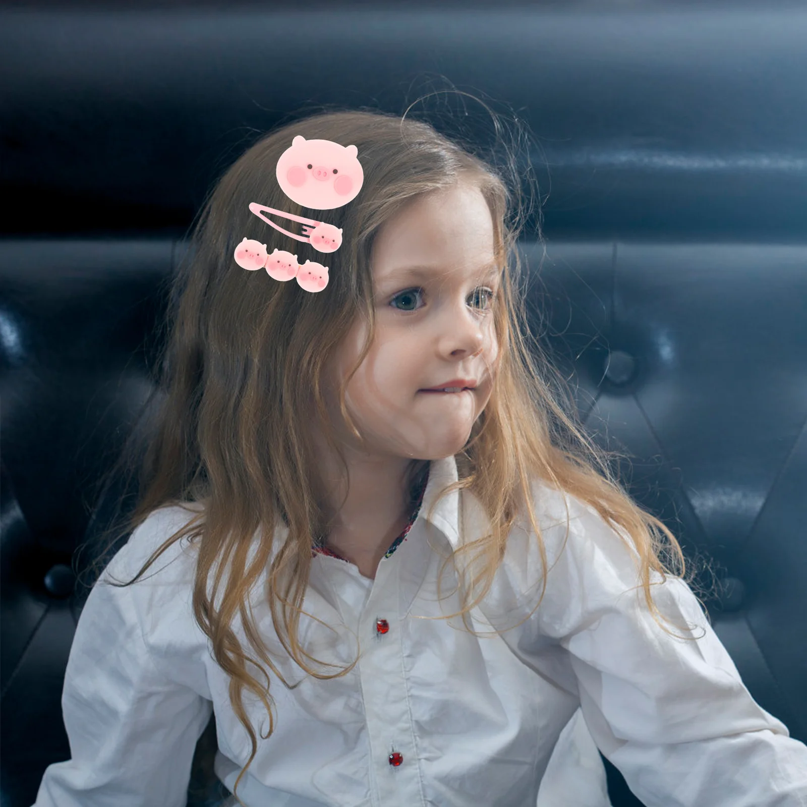 

9Pcs Cartoon Pig Hairpin Set Lovely Pink Hair Clip for Birthday Wedding Hair Decor Lovely Pig Hairpin