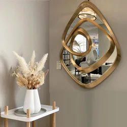 Design Shower Mirror Vintage Irregular Nordic Dressing Mirror Hanging Aesthetic Espejo Cuerpo Entero Home Decoration Accessories