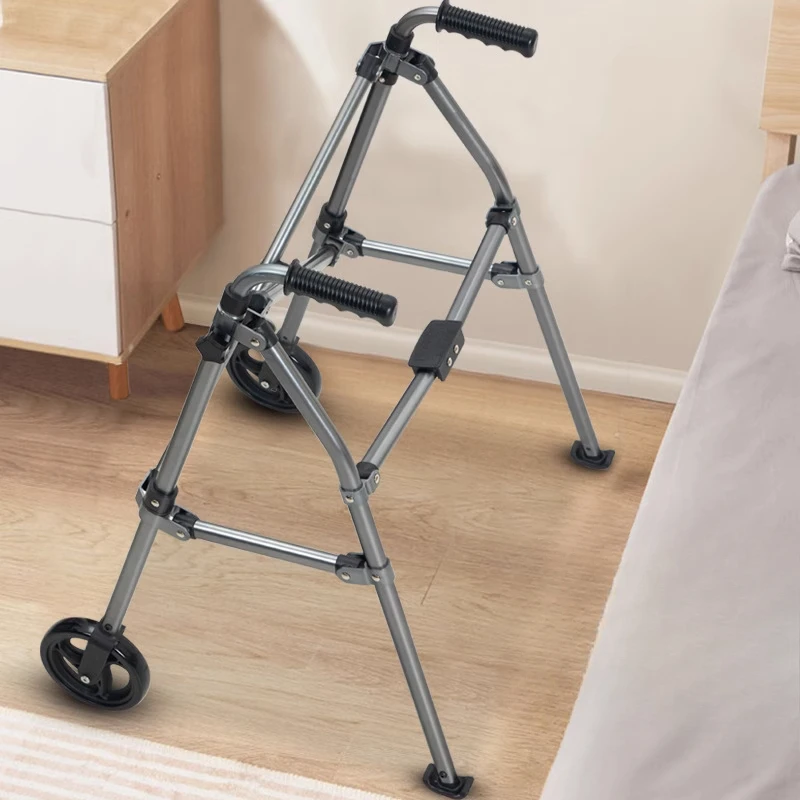 Anti-Slip Foldable Elderly Walker | Lightweight Rehabilitation Training Assistant with Adjustable Handrails Rehabilitation Walk