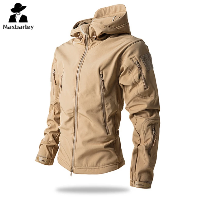 High Quality Soft Shell Jacket Men's Autumn 2025 Urban Hunting Waterproof Camouflage Windbreaker Male Outdoor Casual Hooded Coat