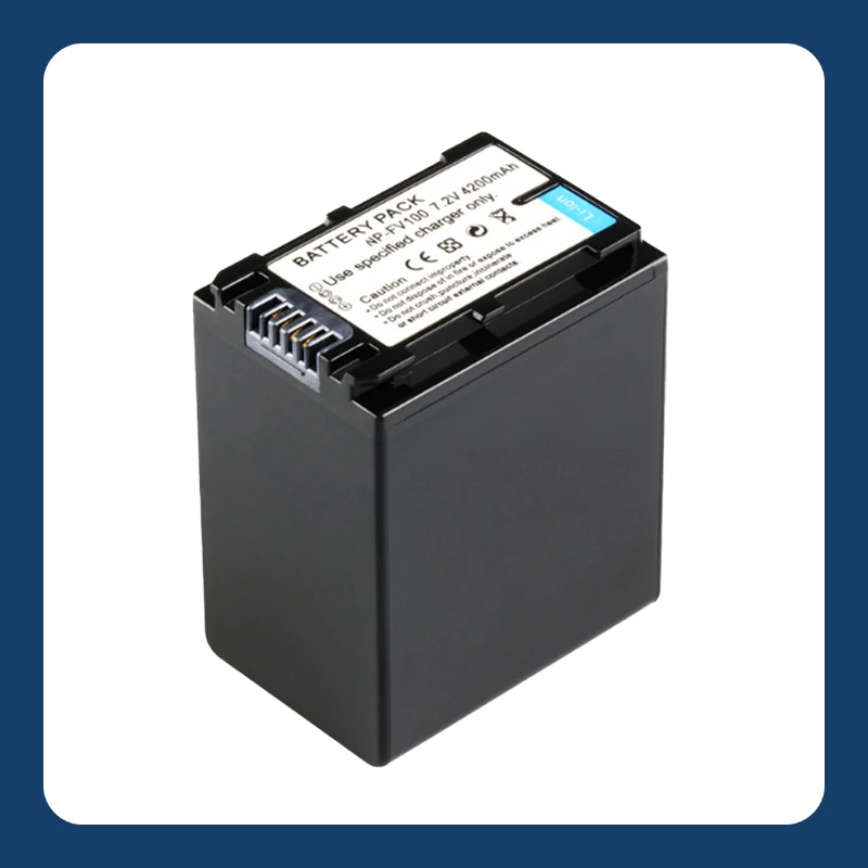 Safe Long Life High Quality NP FV100 4200mAh 7.2V Battery for Sony FV70 Camera Replacement Li ion High Capacity Durable Portable