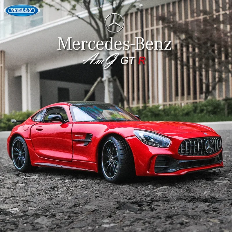 

Модель автомобиля Welly 1:24 Mercedes-Benz AMG GTR из сплава, модель автомобиля, коллекция украшений, Подарочная игрушка, литье под давлением