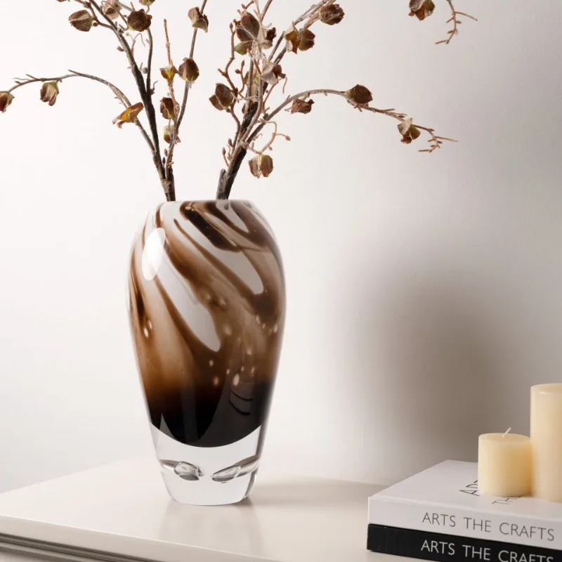 light luxury pattern bubble bottom glazed vase model room living room entrance desktop flower arrangement home decoration