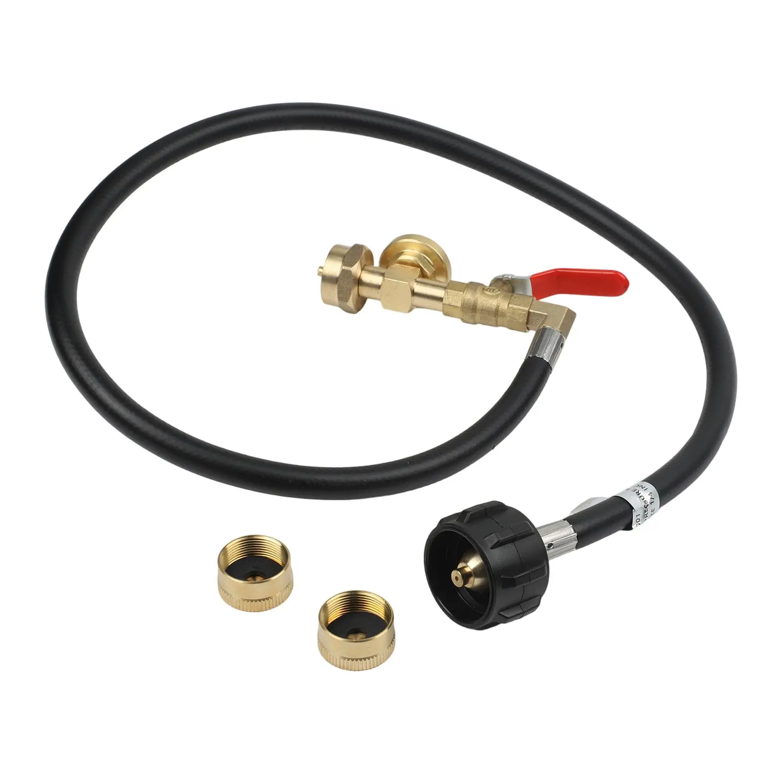for Refill Connector Kit with 3FT Hose Built in Pressure Gauge and Flow Control Valve for 1 lb Cylinders Plus 2