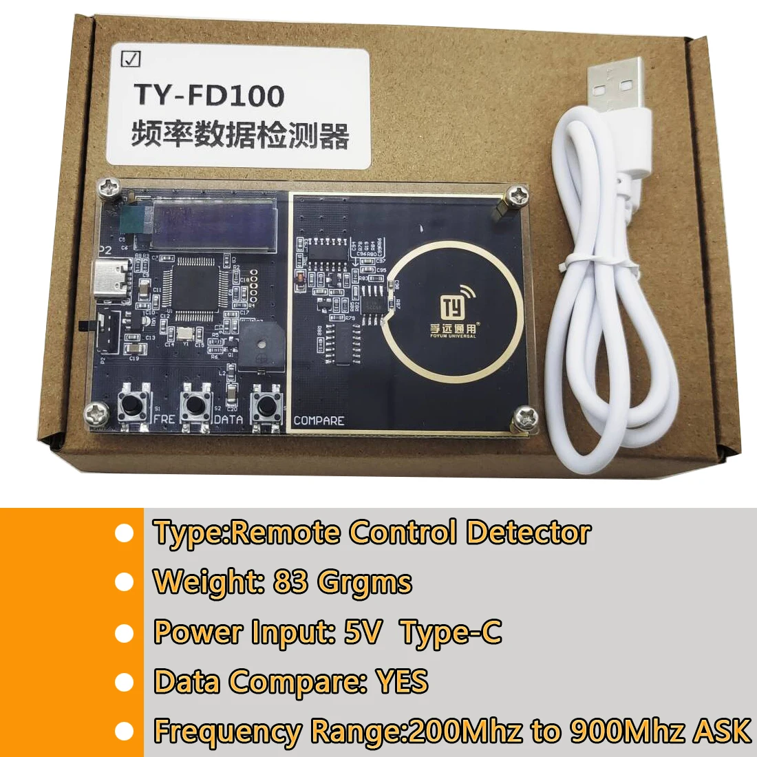 Frequency DetectorUniverl Remote Control Tester Frequency Detector Transmitter Data Compare RF Remote Detector Inspection Tool,