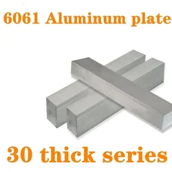 Lámina de placa de barra plana de aluminio 6061, serie gruesa de 30mm con resistencia al desgaste para piezas de maquinaria, 1 unidad