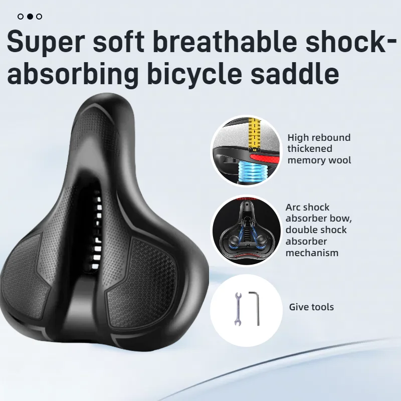 ركوب الدراجات الجبلية دراجة السرج السكك الحديدية جوفاء تنفس امتصاص غير نافذ للمطر لينة مريحة الإسفنج عارضة الطريق ركوب الدراجات مقعد