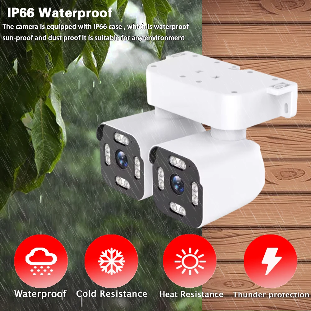 10MP 5K Outdoor Wifi PTZ Camera 10X Zoom Dual Lens Dual Screen AI Auto Tracking IP Video Surveillance Camera CCTV Two Way Audio