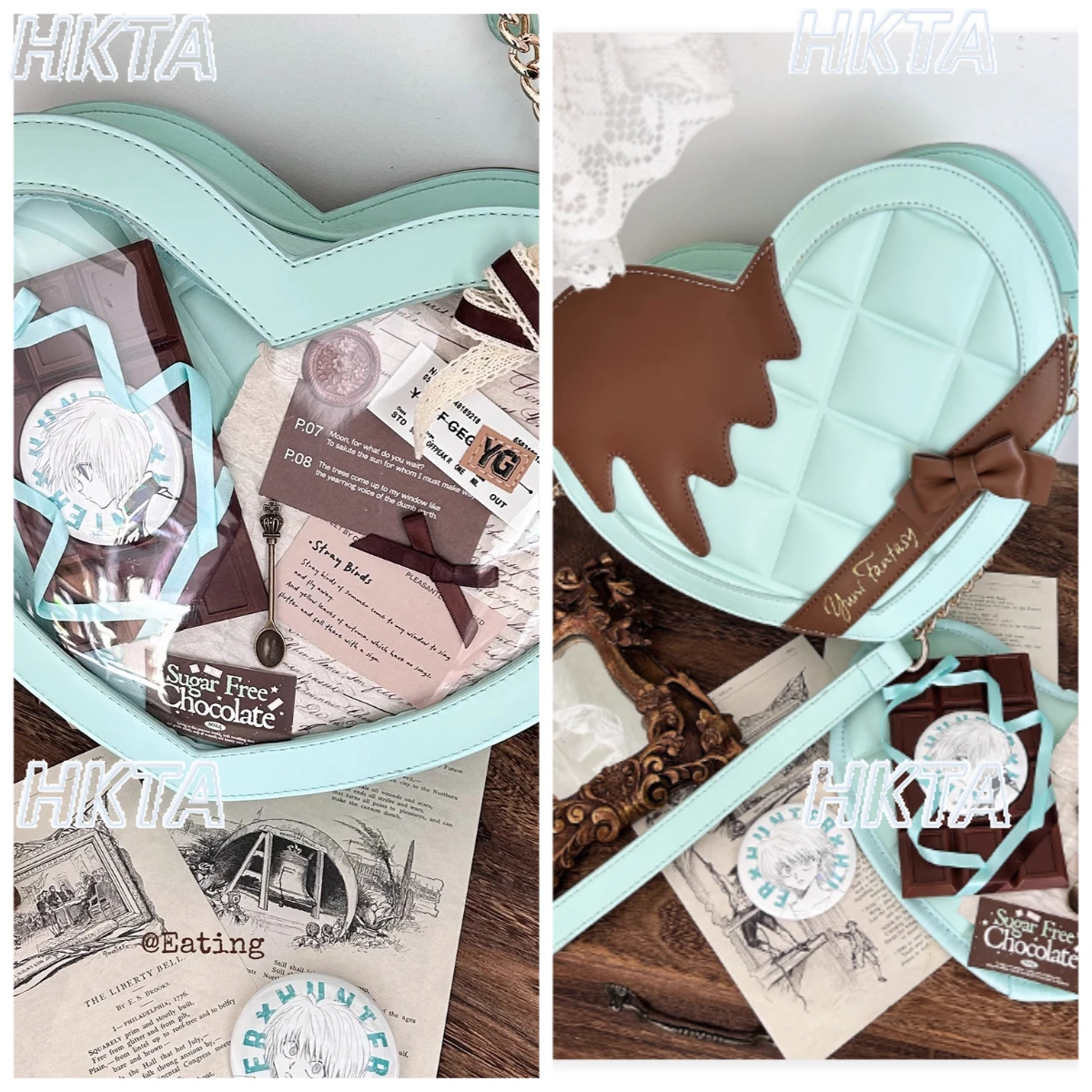 

Original Dessert Plate Chocolate Lolita Pain Bag Fashion Cute Girls Women Handbag Small Sweet Student Shoulder Bag Backpack