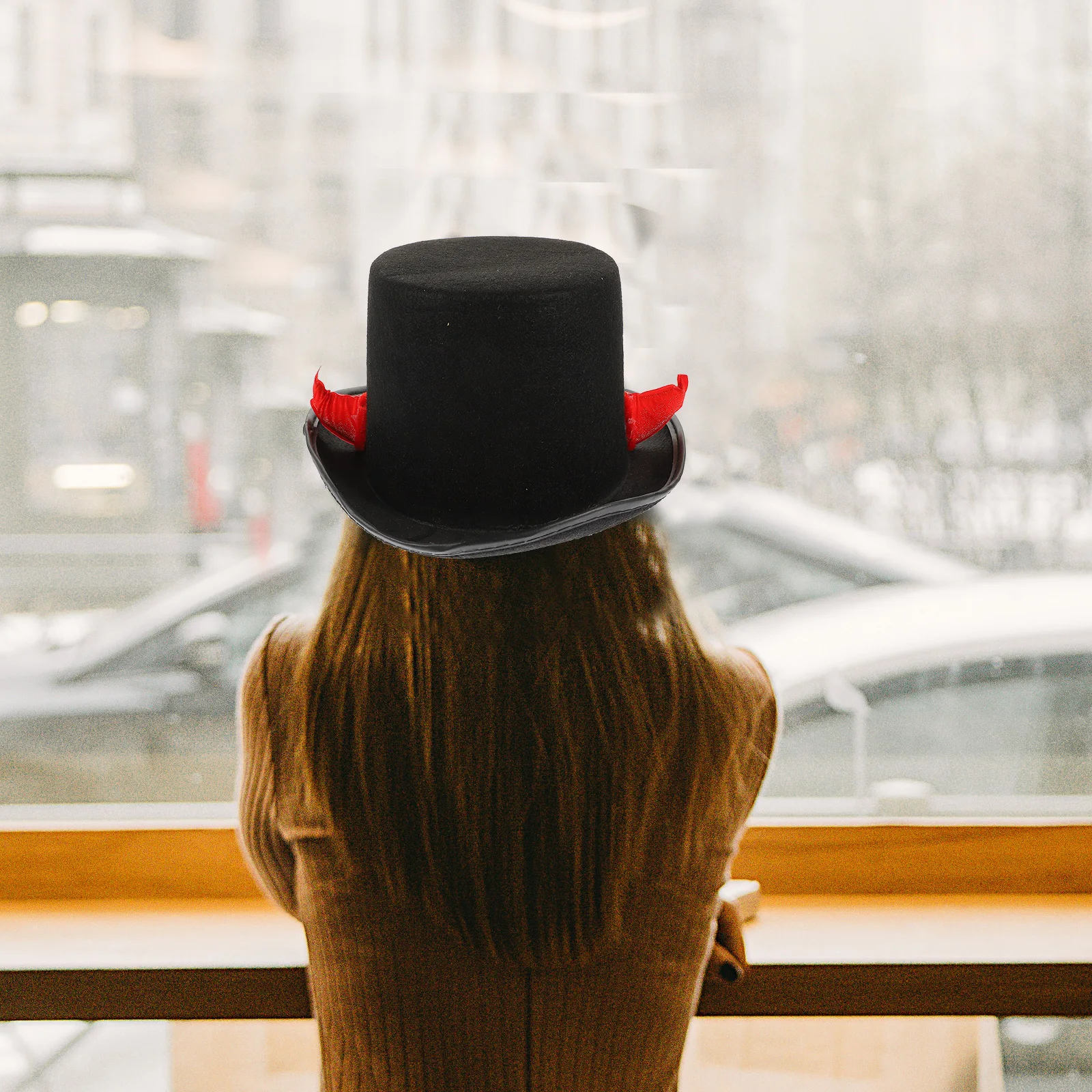 

Classic Cloth Ox Horn Hat Halloween Costume Party Cosplay Photo Prop Decorative Hat Halloween Ornament Cosplay Prop