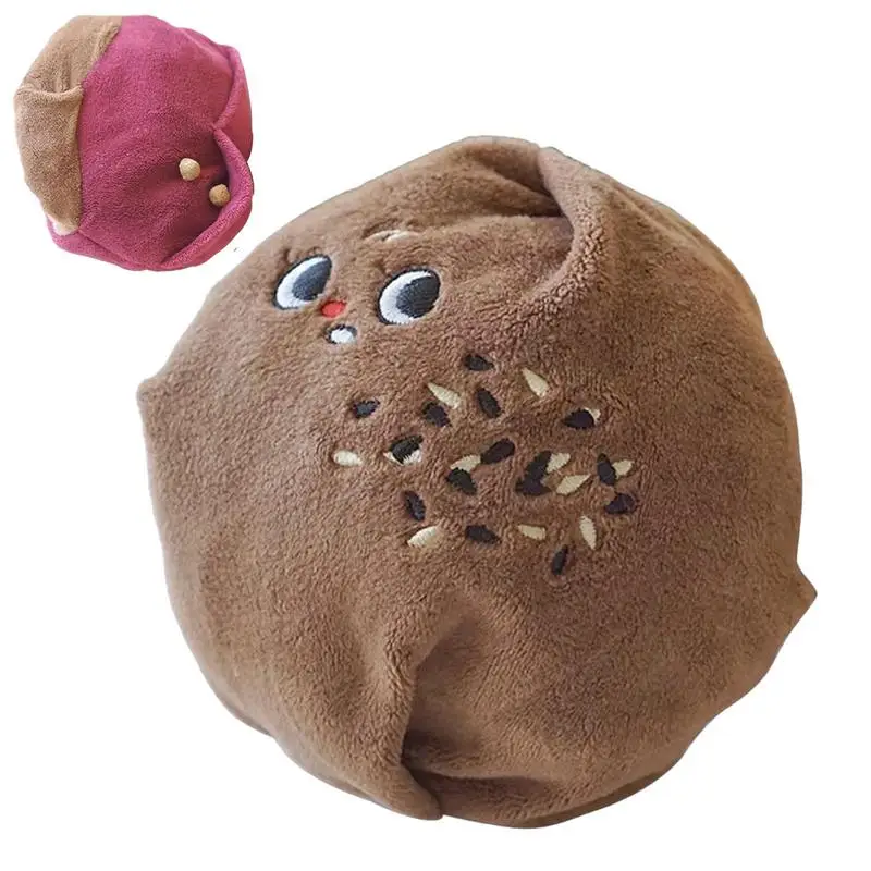 

Dog Foraging Snuffle Toy Interactive Dog Enrichment Toys Snuffle Game Sesame Bread-Shaped Dog Plush Toy For Small And Medium
