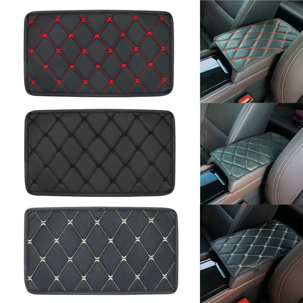 Car Center Console Box Pad Protector Universal Armrest Pad Cover Non-slip Soft Fiber Leather Auto Decoration Styling Arm Rest