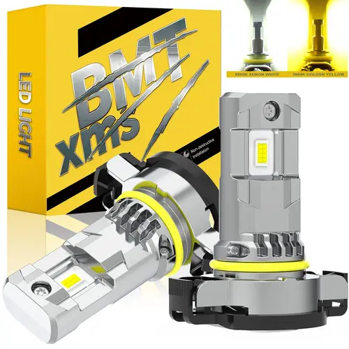 BMTxms 2 uds 2504 PSX24W luces antiniebla LED 20000LM 6500K para Jeep Grand Cherokee wk2 Wrangler jk Patriot Dodge Chevrolet 3000K lámpara