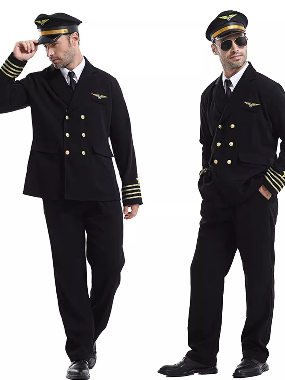 Bla orm Stage Performance Costume loween eriff Sailor  Par Outfit Haome Police Officer Polyester