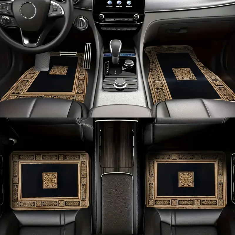 

4 шт. Марокканские винтажные автомобильные коврики, подходят для всех транспортных средств, защита передних и задних сидений, модные и прочные автомобильные аксессуары