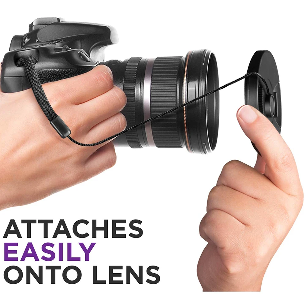 5Pack Slr Lens Cap Keeper Camera Lens Cap Leash Voor Lens Houder Canon Nikon Sony Sigma Tamron Alle Dslr camera Lens Accessoires