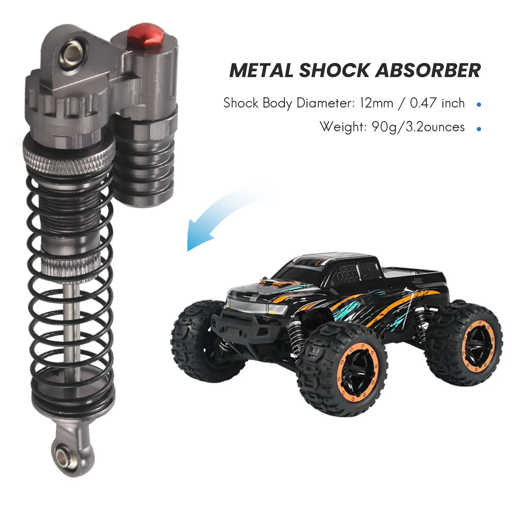 2 pezzi in lega di alluminio 90 mm ammortizzatori per 1/10 scala Rc Rock Crawlers assiale Scx10 D90 camion CNIM Hot