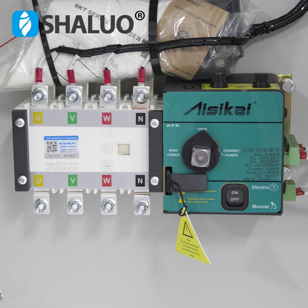 Imagem -05 - Aisikai-gerador Diesel Ats Dual Power Interruptor de Transferência Automática Caixa do Armário de Controle Smartgen Módulo Controlador 100a 4p