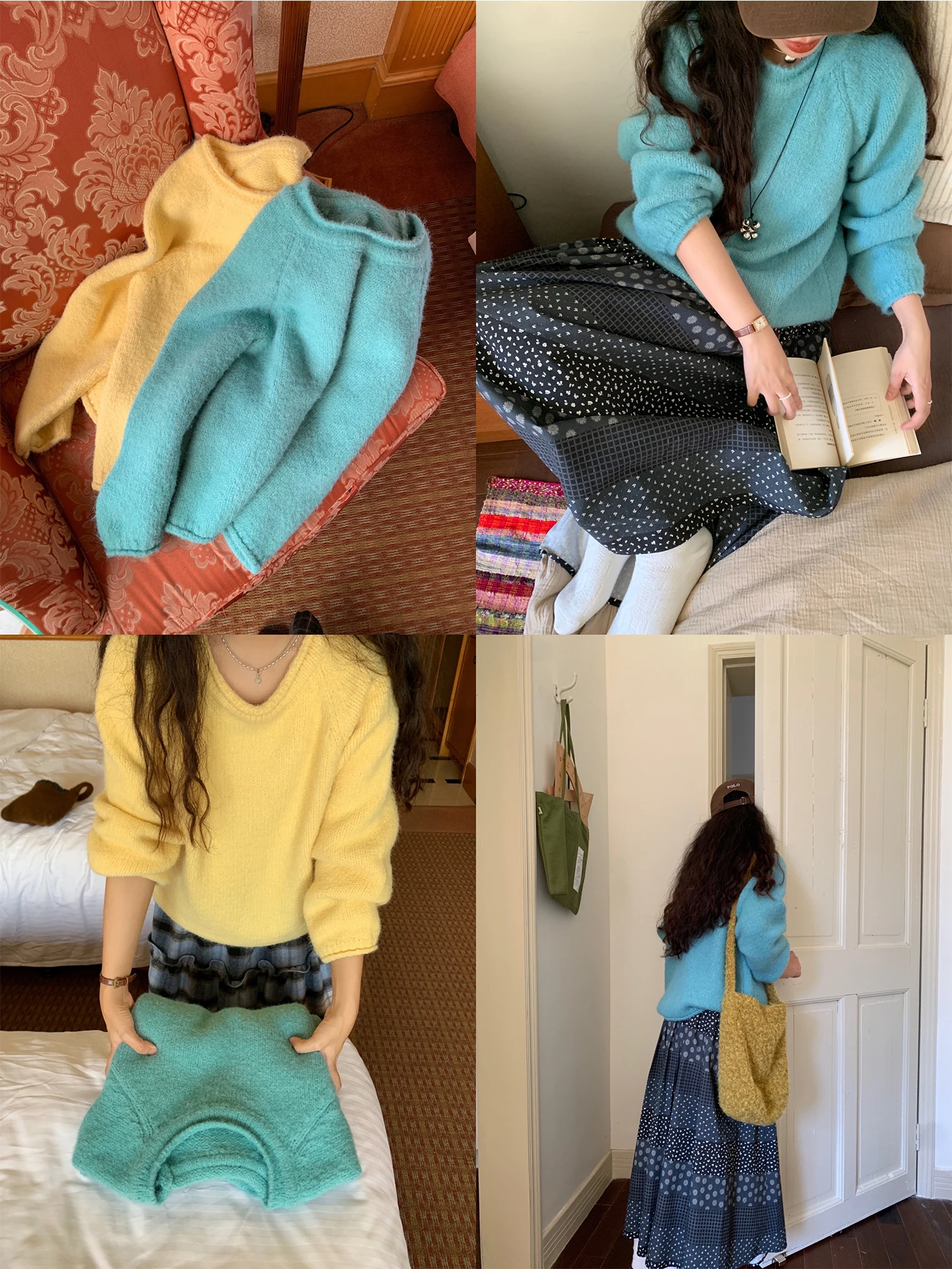 

Мягкий утепленный вязаный свитер с круглым вырезом, свободный, зимний, женский, теплый, праздничный, с начесом, комфортный, с длинными рукавами