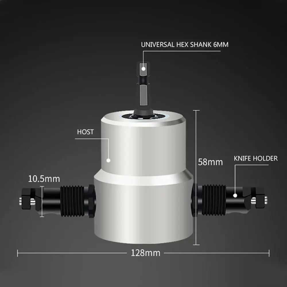 Pemotong Lembaran Logam Listrik 12Mm Radius Pemotongan Bebas Duri Mesin Pemotong Pelat Baja Bor Gunting Listrik 2025 Baru