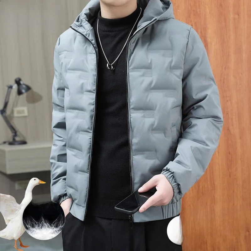 

Мужская зимняя теплая хлопковая куртка с капюшоном и пухом Jaet Faion Urban Sle Long Sve на молнии из полиэстера