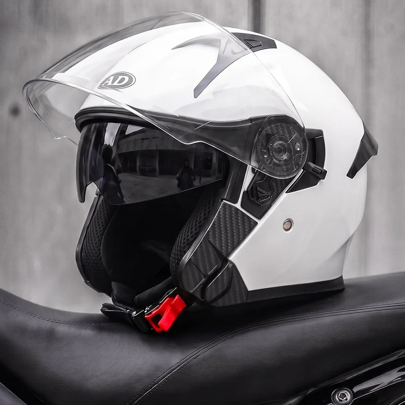 High Quality Open Face Motorcycle Helmets Dual Visor Helmet Safety Riding Cotton Lined Comfortable Lining Helmet AD Factory