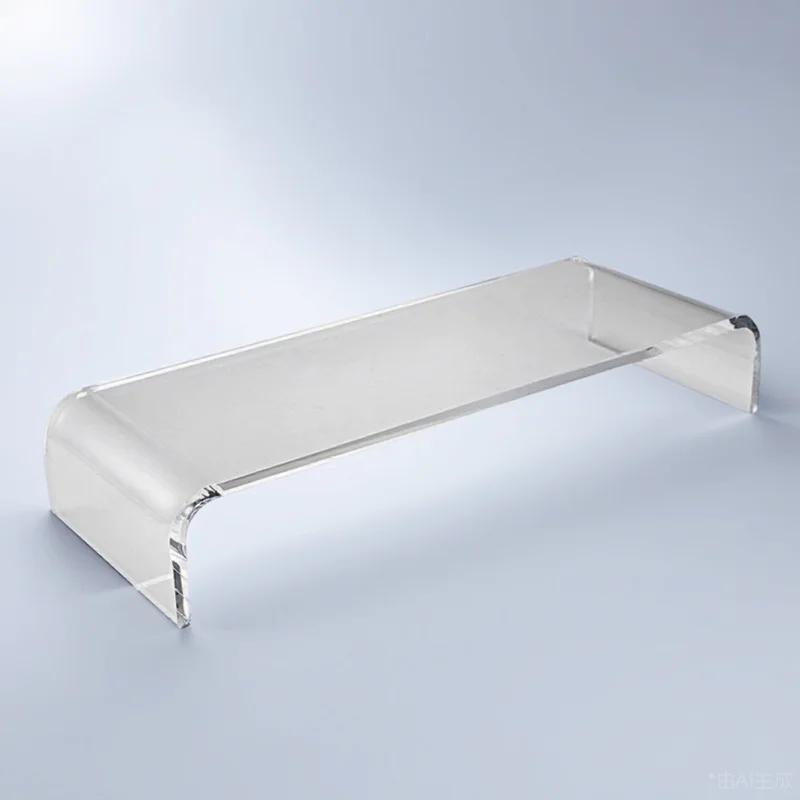 حامل شاشة كمبيوتر أكريليك شفاف قابل للتعديل لسطح المكتب بحجم صغير لشاشة الكمبيوتر المحمول المكتبية المريحة #6