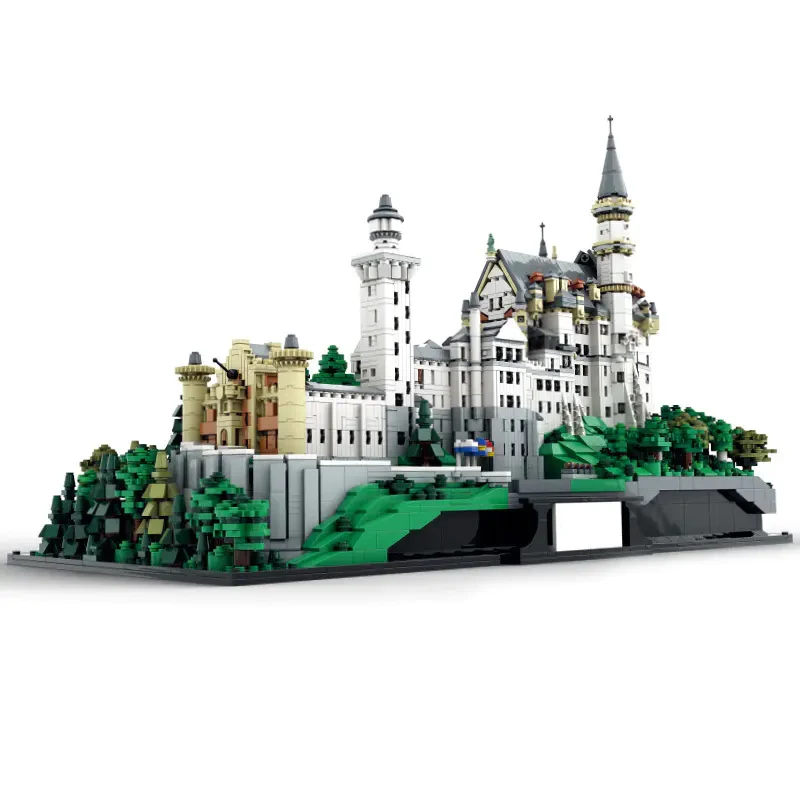 Schwanensee-Gebäude-Sets: Mittelalterliche Burg-Architektur, Modulares Baustein-Modellbausatz, Spielzeug für Erwachsene, Geschenk, 6786 Teile