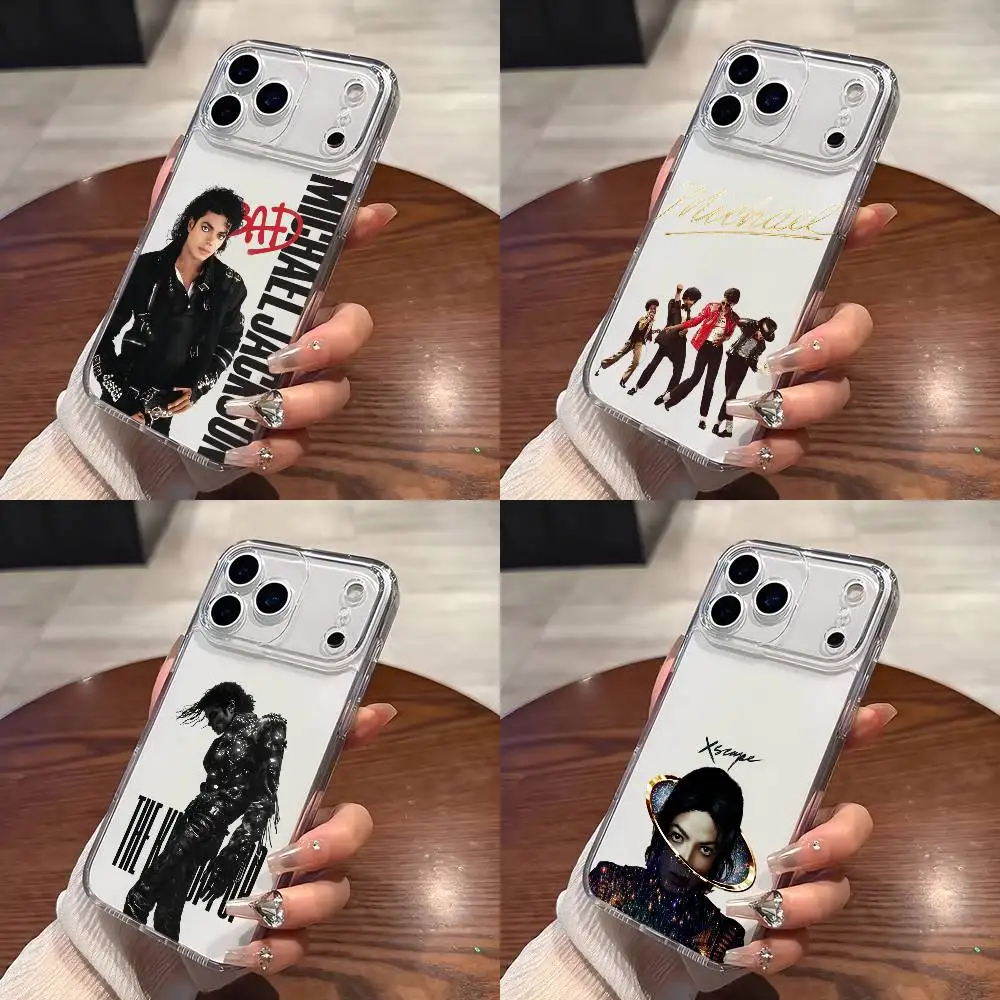Чехол для телефона Singer M-Michael J-Jackson для iPhone 17 16 15 14 13 12 11 Mini Pro Max Plus, прозрачный