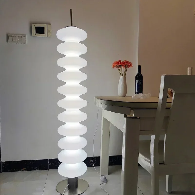 Nordic Creative Gourd LED Floor Lamp White Living Room Sofa Bedroom Danish Designer Standing Lamp Lighting Home Decor Table Lamp