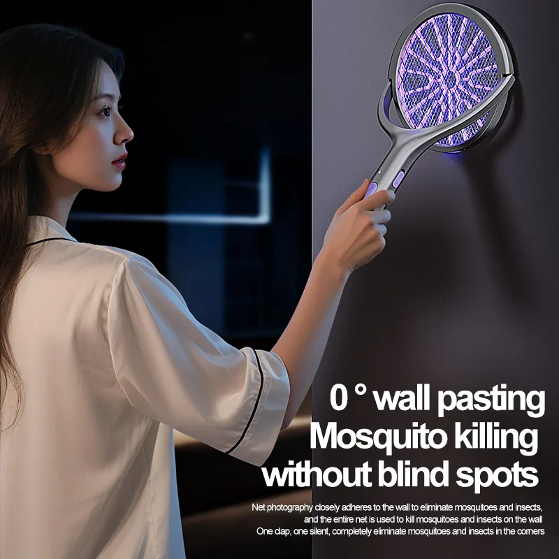 Mosquito Swatter Foldable and Retractable Electric Mosquito Swatter Home 2-in-1 USB Rechargeable Mosquito Repellent killer - Image 4