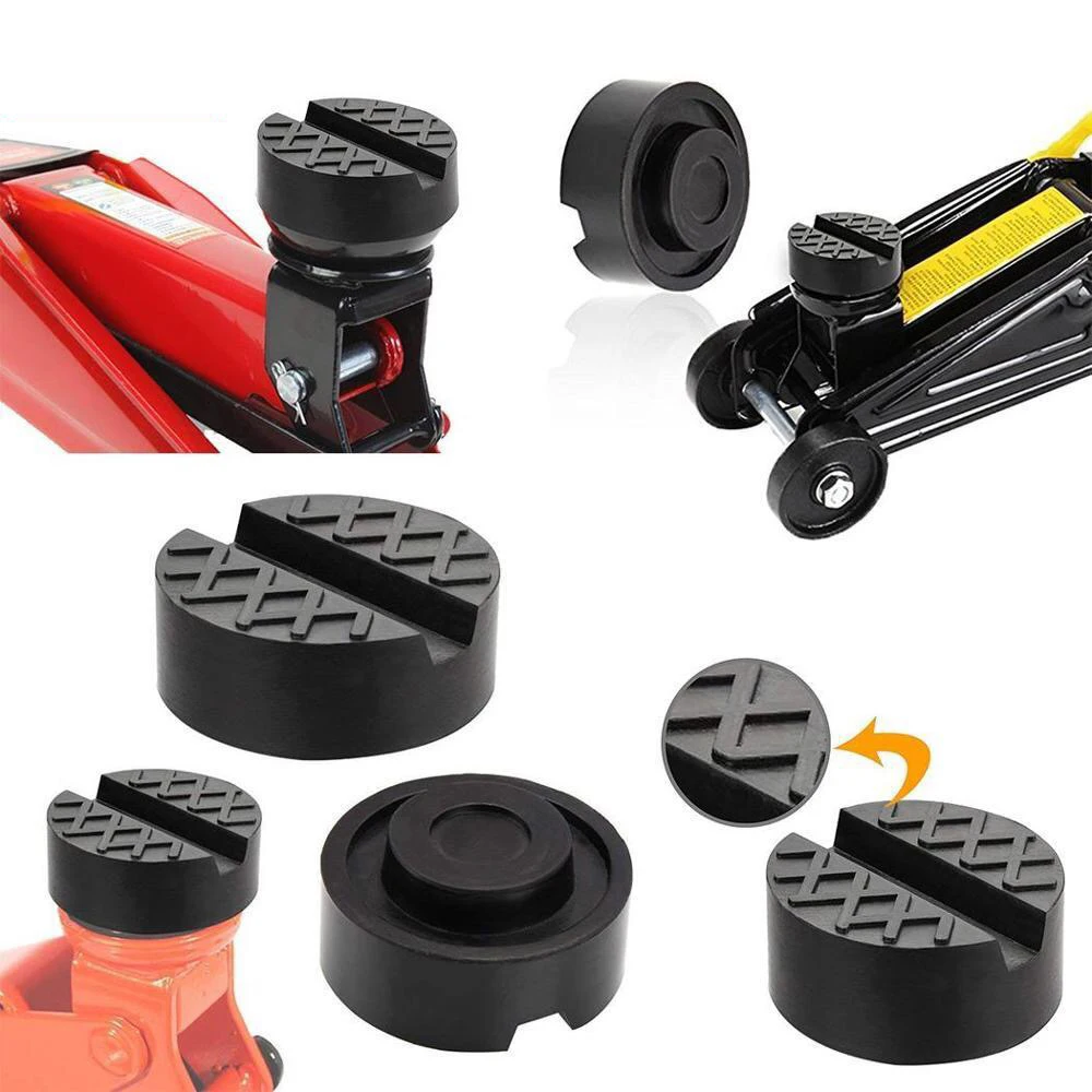 Car Lift Hydraulic Wheel Dolly Jack Stand Rubber Pads Slotted Floor Frame Rail Adapter for Mechanical Workshop Jacking Tooling