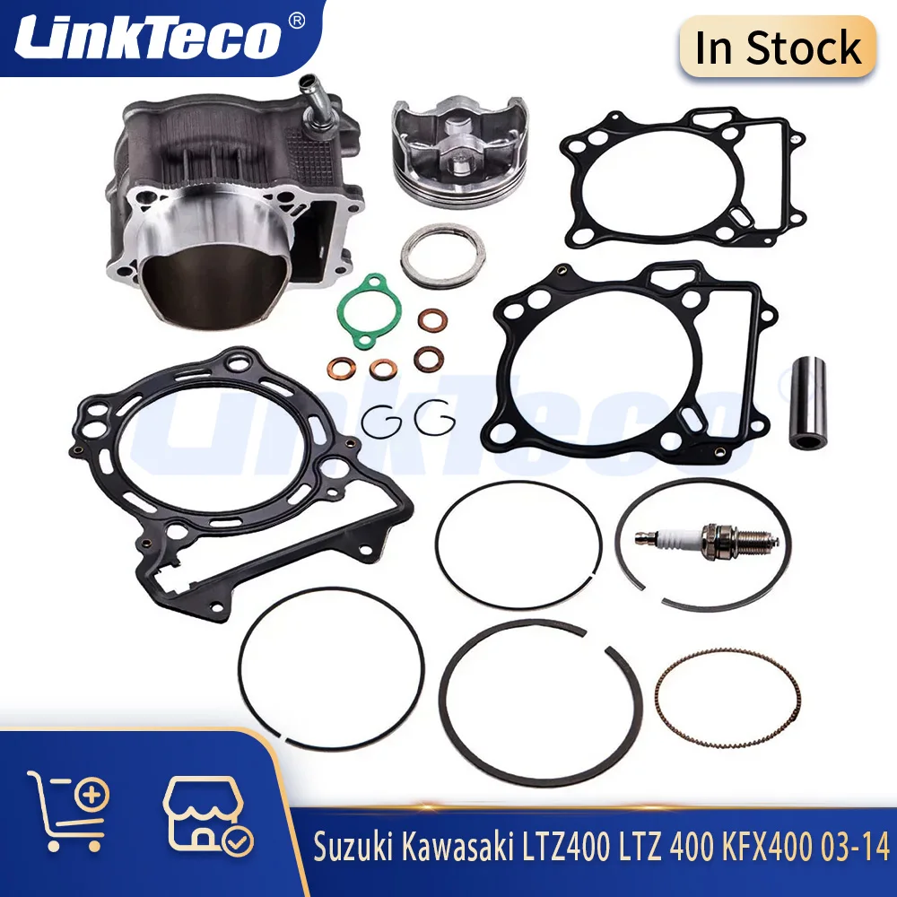 

Комплект для восстановления верхнего конца двигателя мотоцикла, цилиндр 94 мм, прокладки поршня для Suzuki Kawasaki LTZ400 LTZ 400 KFX400 03-14 11191-13E00