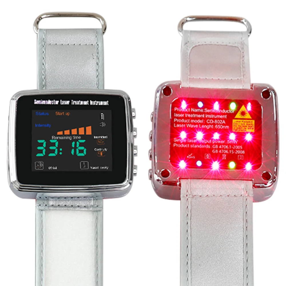Semiconductor Laser Treatment Instrument Laser Nasal Wrist Watch Diabetes Hypertension Sinusitis Lllt Cold Laser Therapy Device