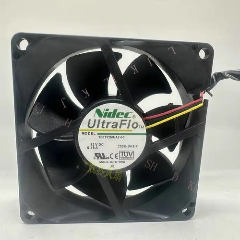

N NEW FOR Nidec T80T12MUA7-53 DC12V 0.19A 8025 8cm Cooling fan